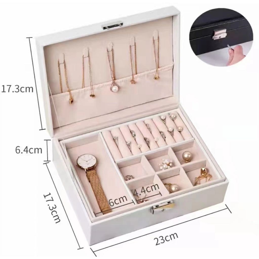 Elegant Jewelry Box Watch & Jewelry Organizers Waterproof Jewelry Storage Case Box With Lock