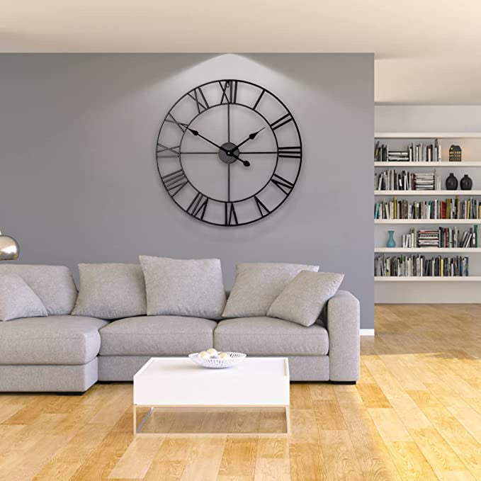 Metal Wall Clock Wall Clock Home Decor Wall Clock Wall Decor Retro Vintage Iron Round Art Clock