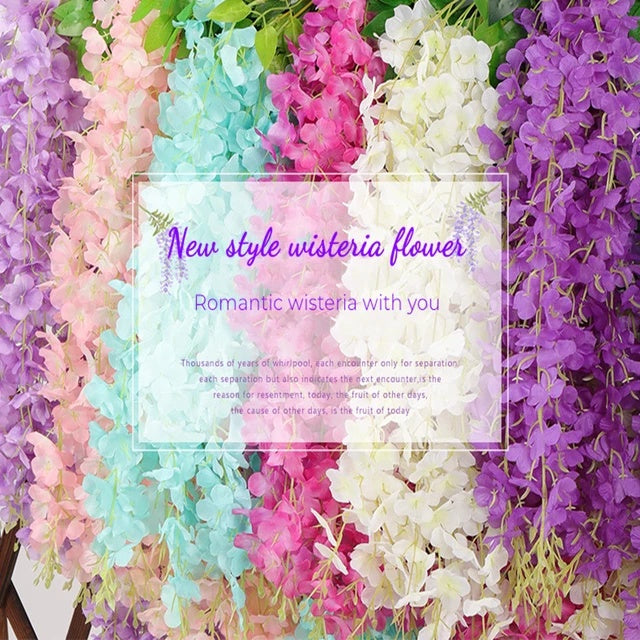 1M Artificial Orchid String Artificial Vine With Flower For Home Decor