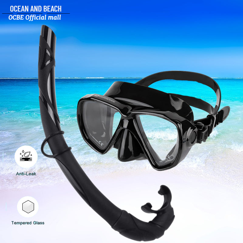 Snorkeling Set Anti-Fog Silicone Tempered Glass Diving Mask Original Goggles Anti Leak