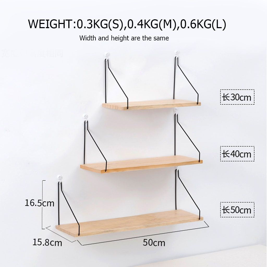 Nordic Wooden Wall Shelf Solid Wood Partition Living Room Porch Wall Bedroom Wall Storage