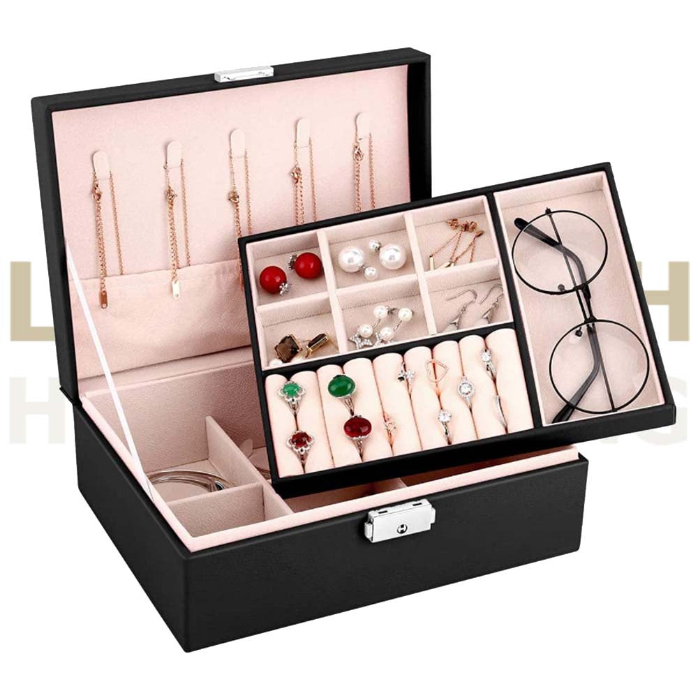 Elegant Jewelry Box Watch & Jewelry Organizers Waterproof Jewelry Storage Case Box With Lock