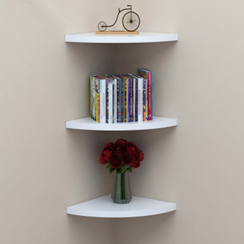 Wall Shelf Minimalist Floating Wall Mount Corner Shelves Storage Rack Solid Wood Book shelf Decorate