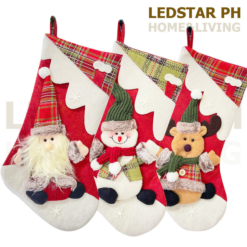 LEDSTAR Christmas Pendants 50CM Santa Claus Deer Snowman Decorative Socks