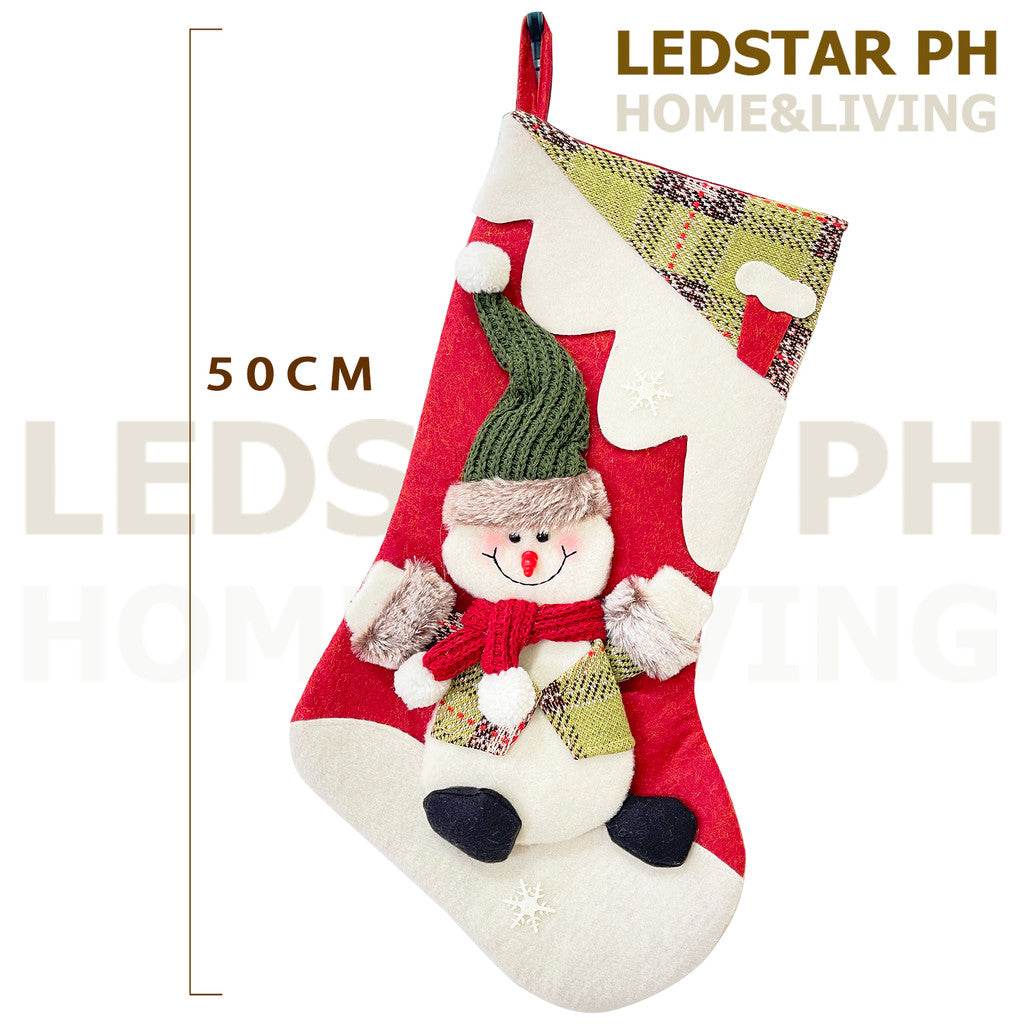LEDSTAR Christmas Pendants 50CM Santa Claus Deer Snowman Decorative Socks