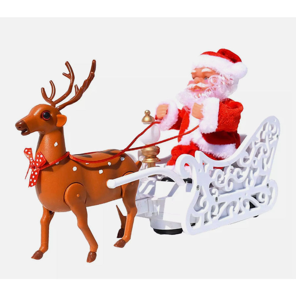 Electronic Santa Doll Toy Santa Claus Music Box Playing Saxophone Piano Drum Christmas Gift for Kids