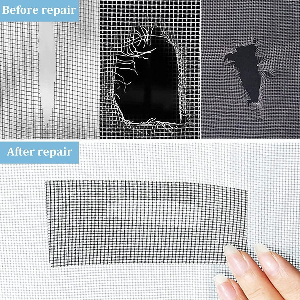 Window Screen Repair Kit Door Window Patch Tape Strong Adhesive Long Lasting Fiberglass Repair Tape
